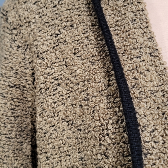 Vintage SIDE EFFECTS Light Brown Oversized Mid Length Nubby Knit Cardigan M/L - Picture 3 of 8